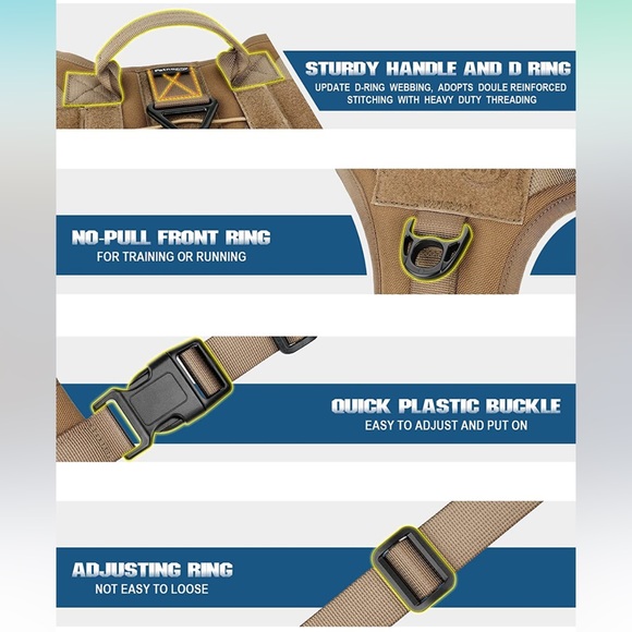 PETNANNY Tactical Dog Harness MEDIUM - Picture 4 of 6